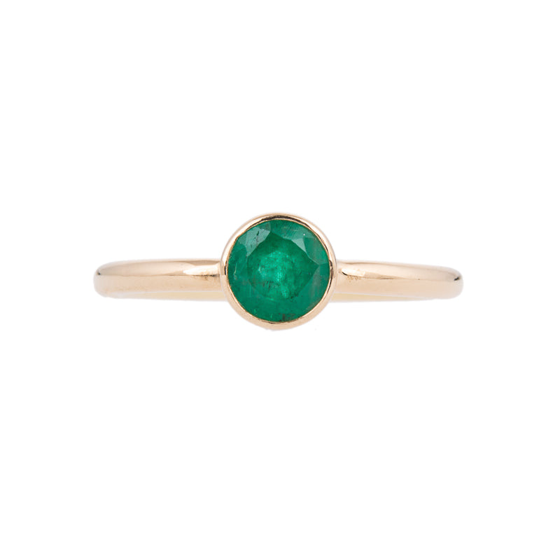 Gold with Emerald Nestle Ring