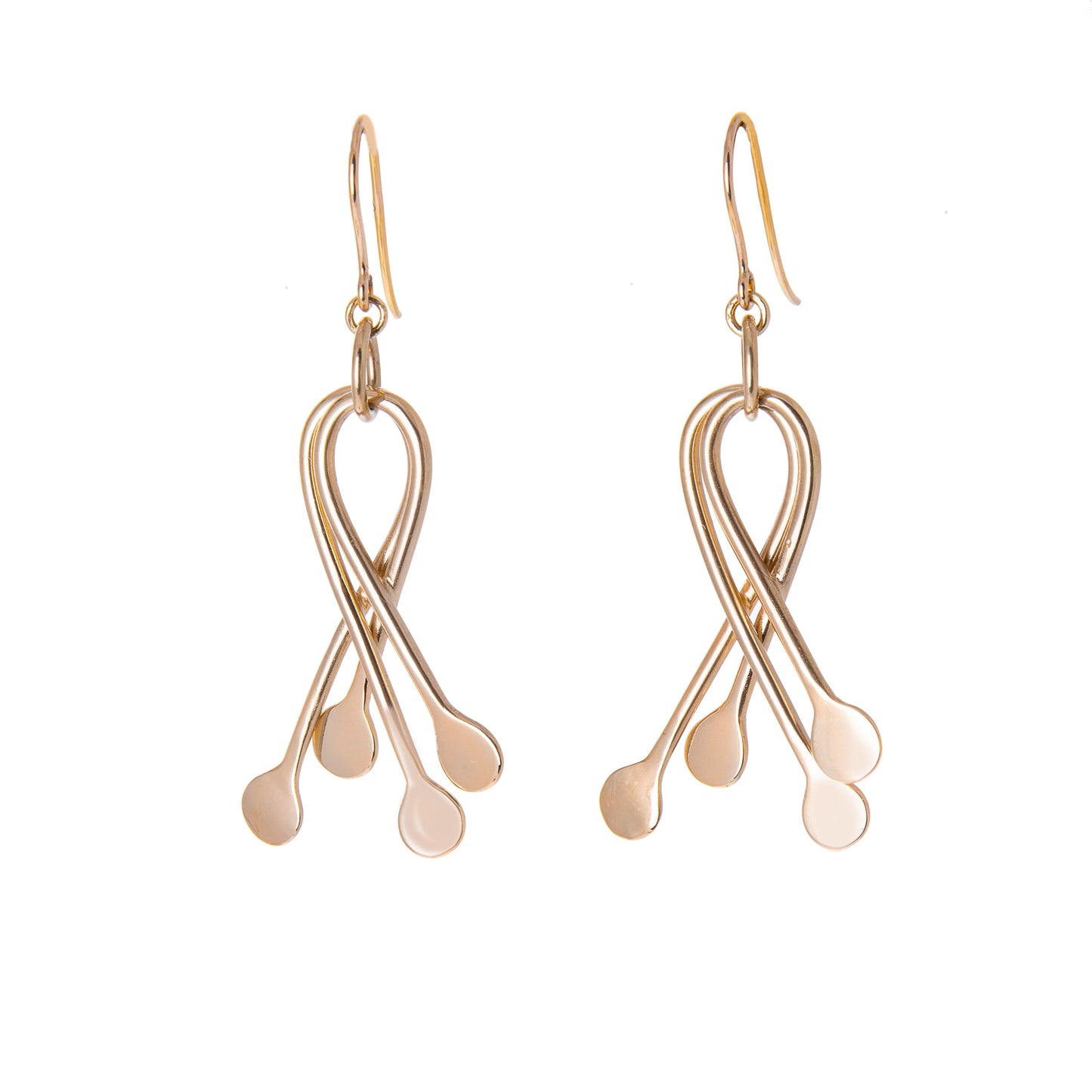 Tidal Gold Double Earrings