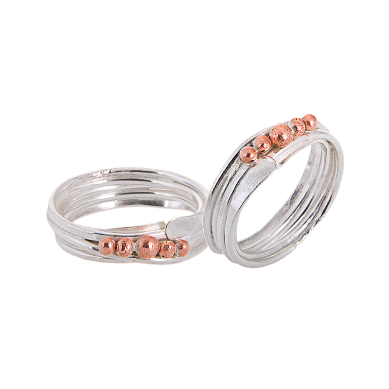 Silver Wrapped Ring with Copper