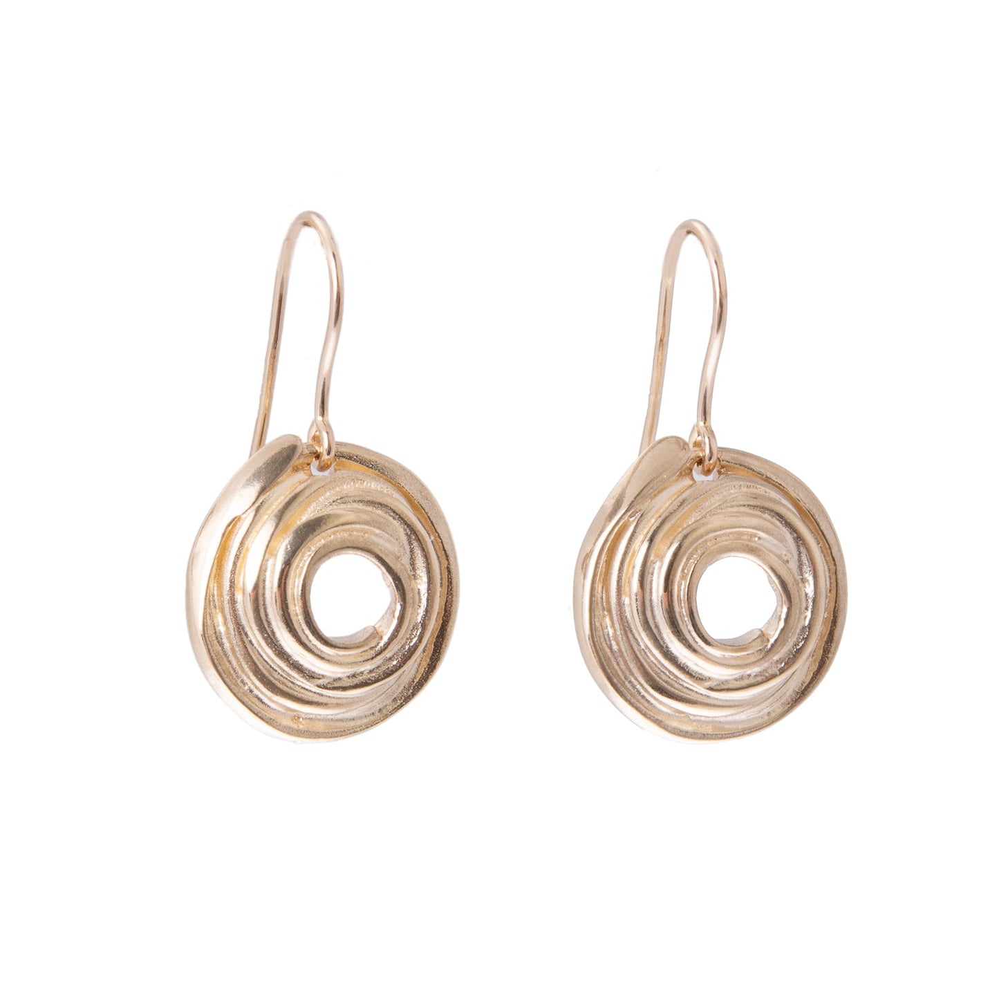 Gold Medium Wrapped Earrings