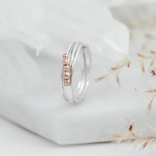 Silver Wrapped Ring with Copper