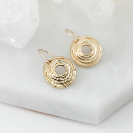 Gold Medium Wrapped Earrings