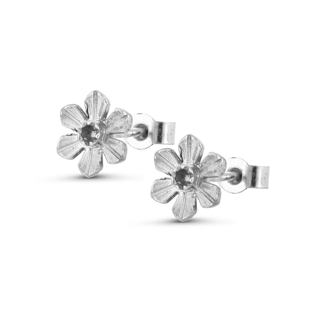 Daffodil Stud Earrings - Silver