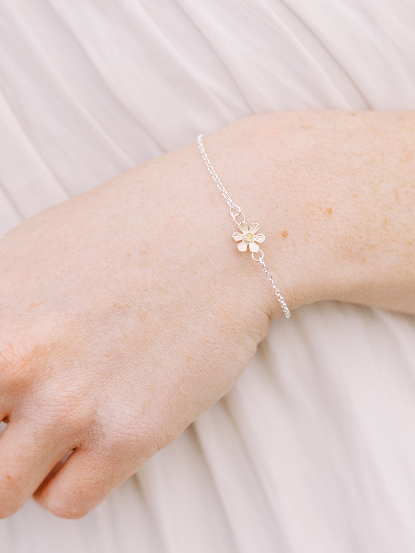 Daffodil Bracelet - Silver & Gold