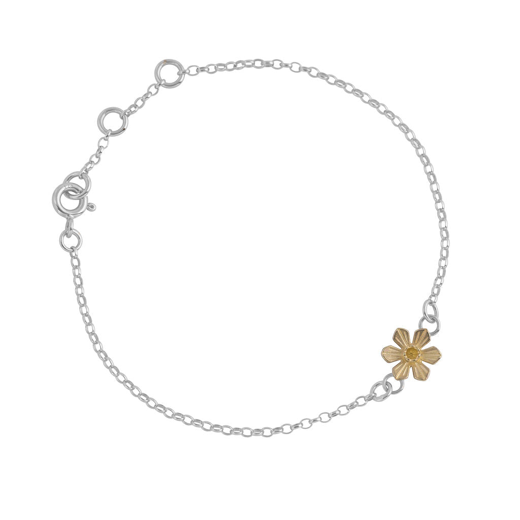 Daffodil Bracelet - Silver & Gold