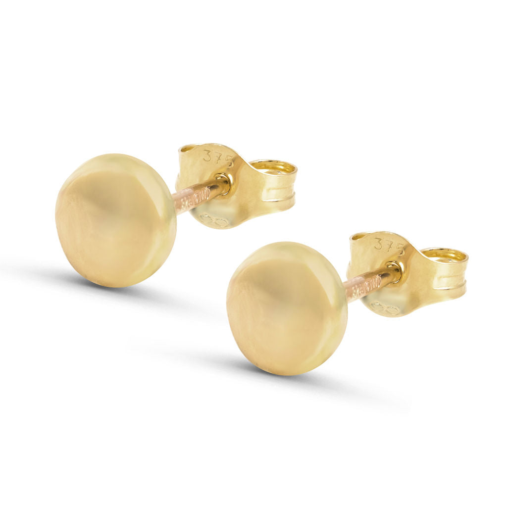 Dot Stud Earrings - 9ct Yellow Gold