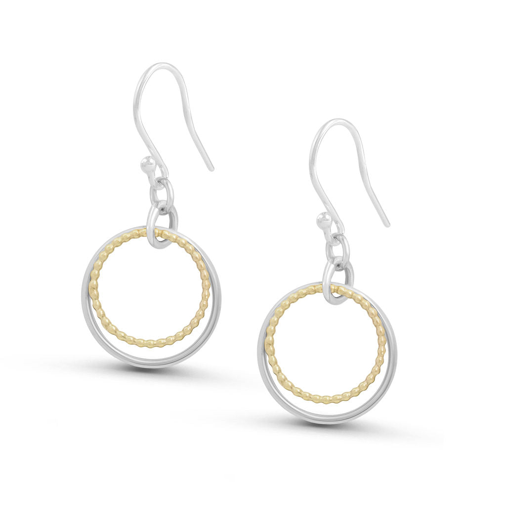 Large Hoop Earrings - Silver & Gold