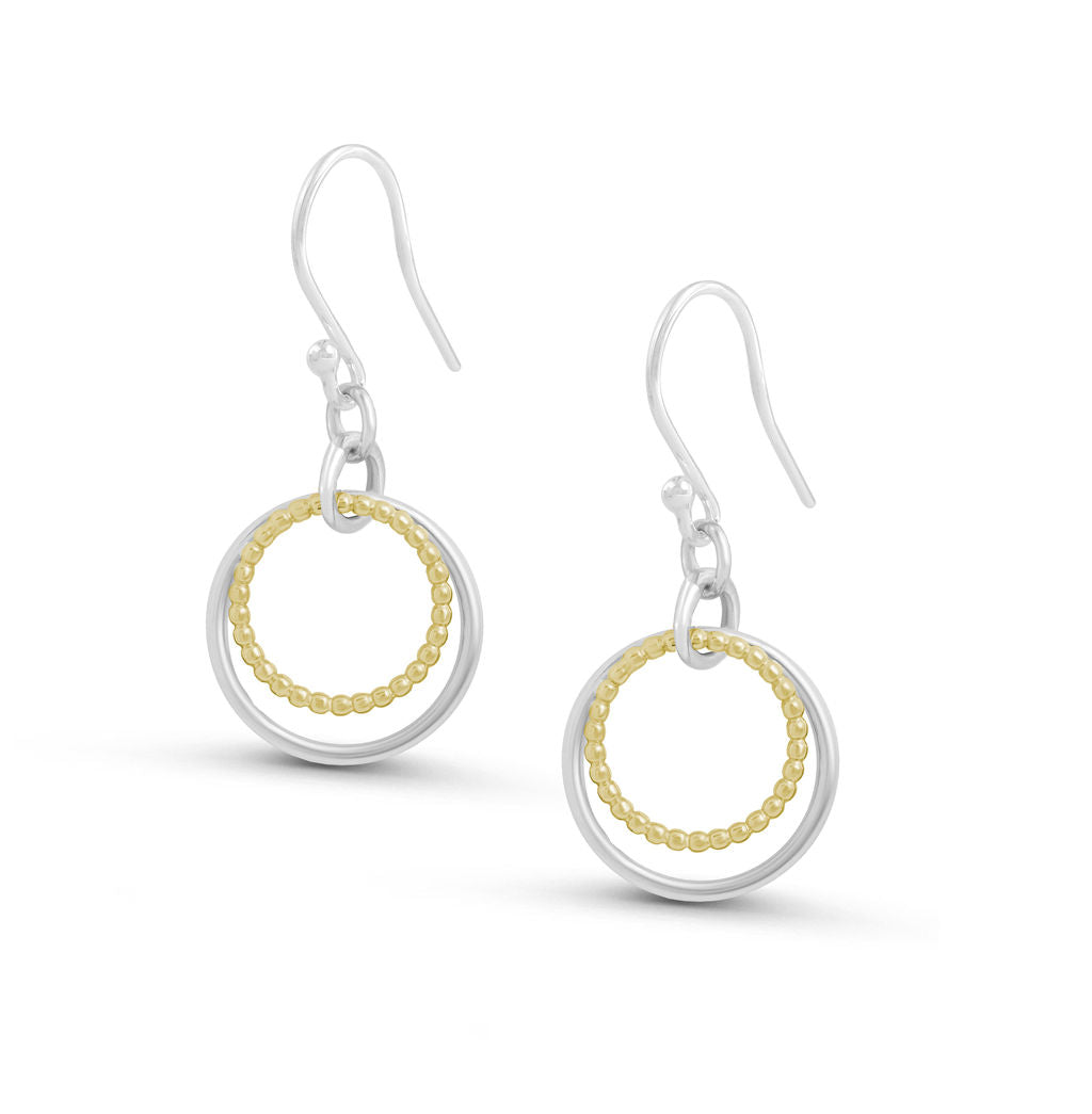 Small Hoop Earrings - Silver & Gold