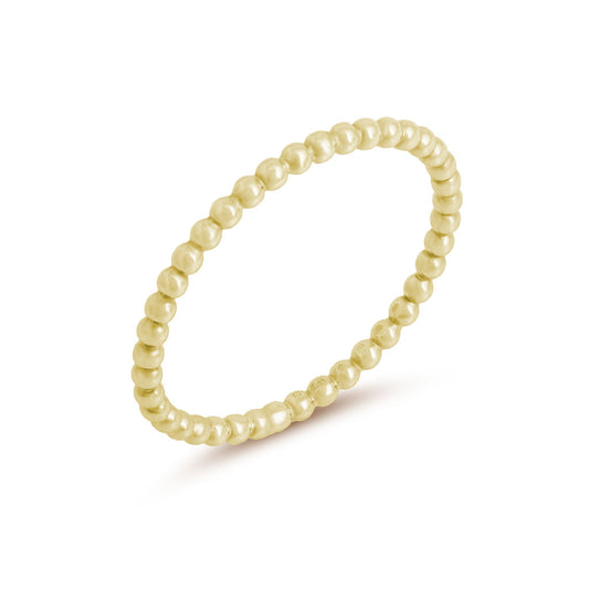 Beaded Stacking Ring - Gold