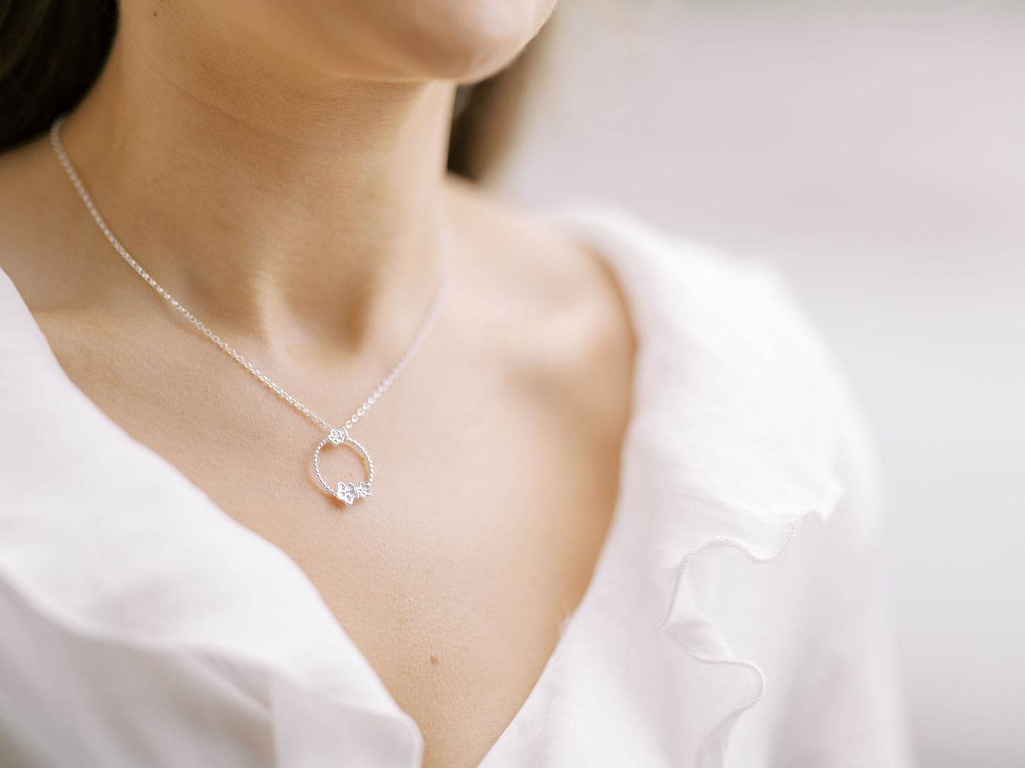 Blossom Necklace - Beaded Hoop