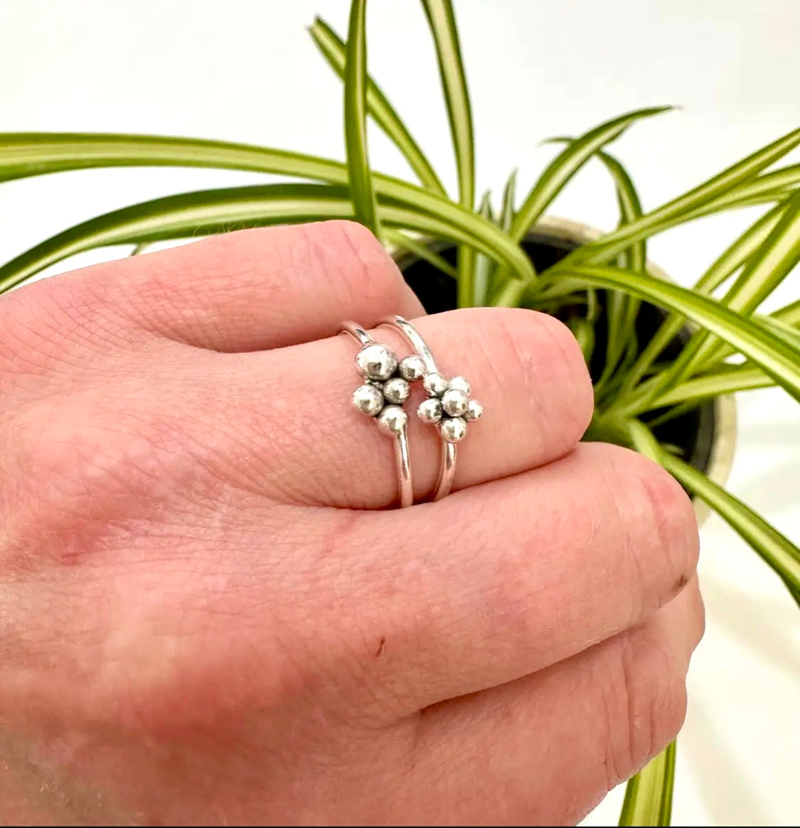 Silver Cluster Ring