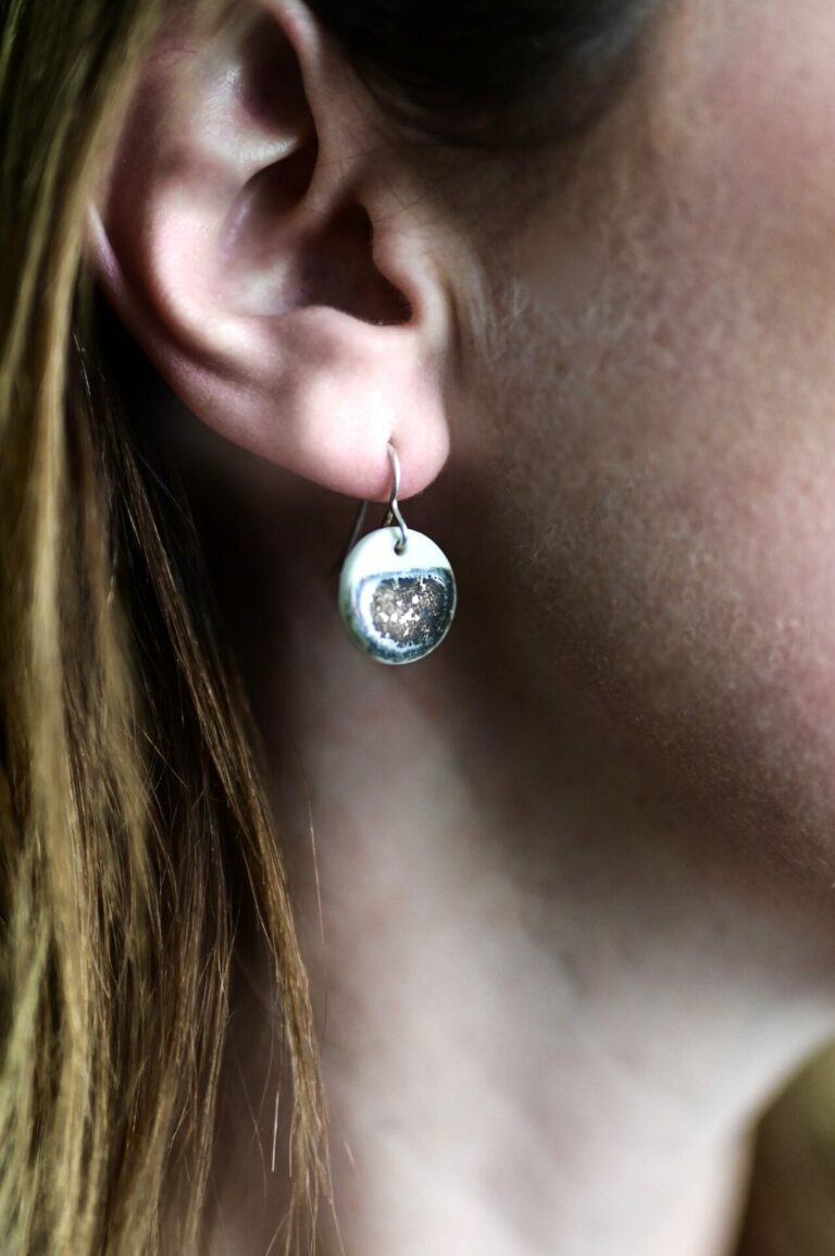 Metallic Disc Earrings