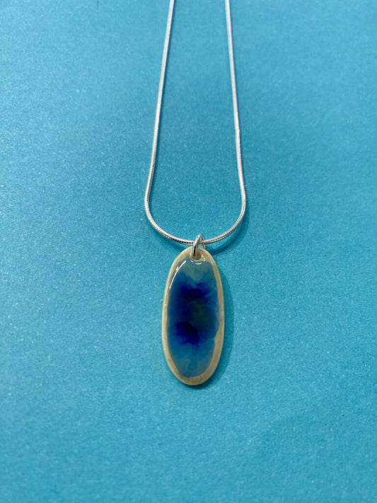 Ocean Glaze Oval Necklace - Large