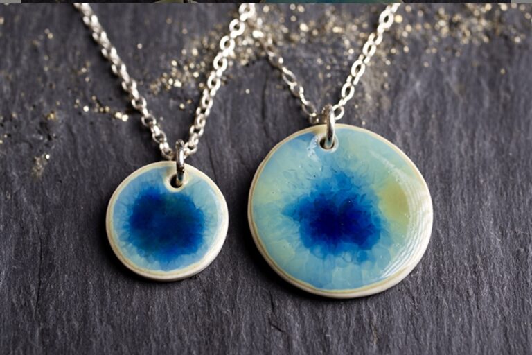 Ocean Glaze Disc Necklace