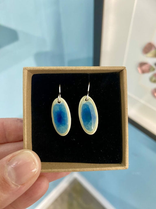 Ocean Glaze Oval Earrings