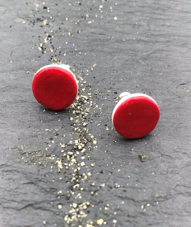 Disc Stud Earrings