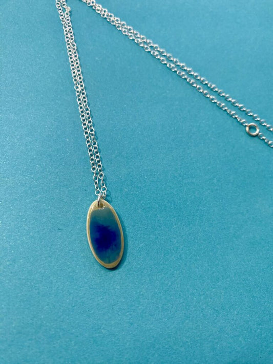 Ocean Glaze Oval Necklace - Small